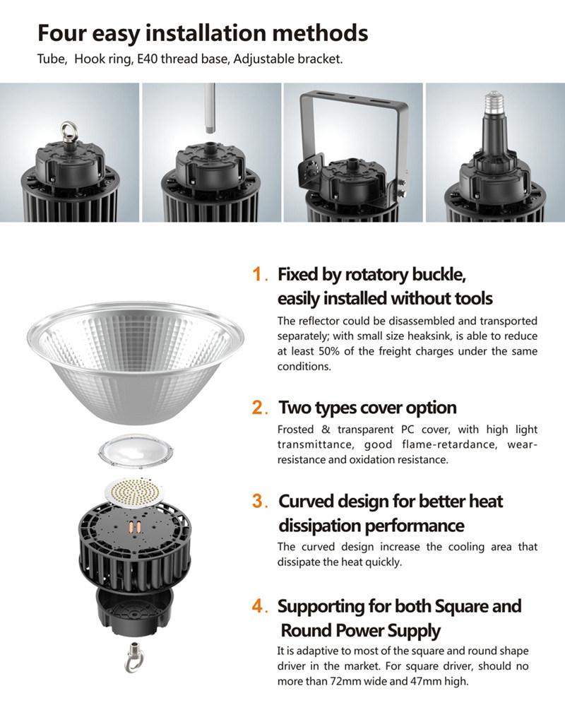 200W New High Bay Light with 110lm 130lm 145lm Per Watts for Your Choosing (CS-RGB-200W)