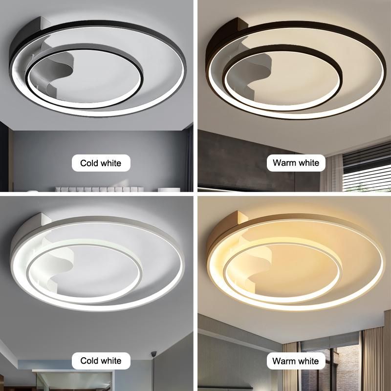 Hot Sale Modern LED Black Acrylic Living Room Remote Dimmable LED Ceiling Light