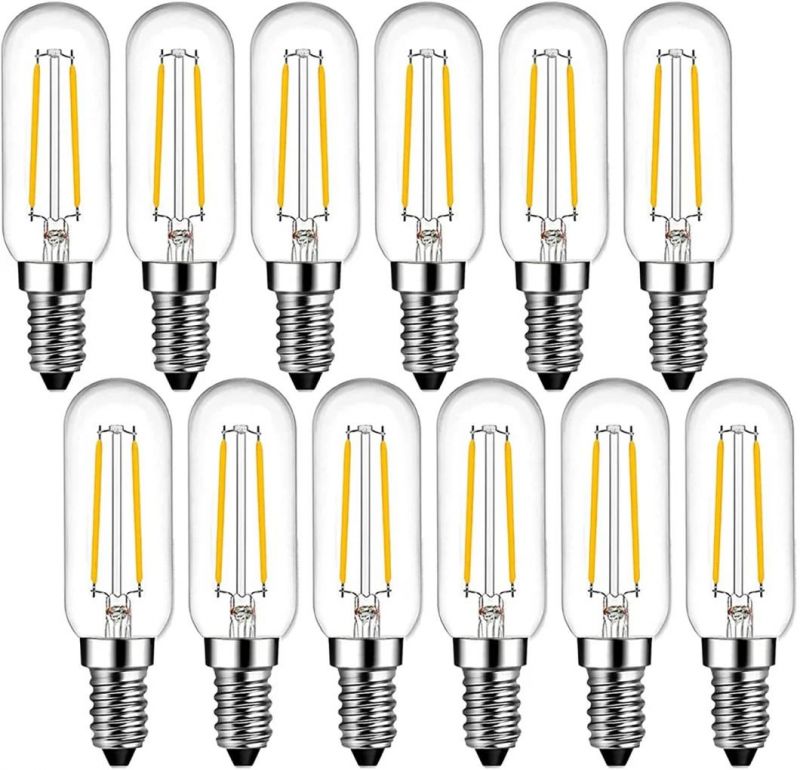 Dimmable Candelabra Tube Clear Glass Edison Filament Tubular LED Light Bulb