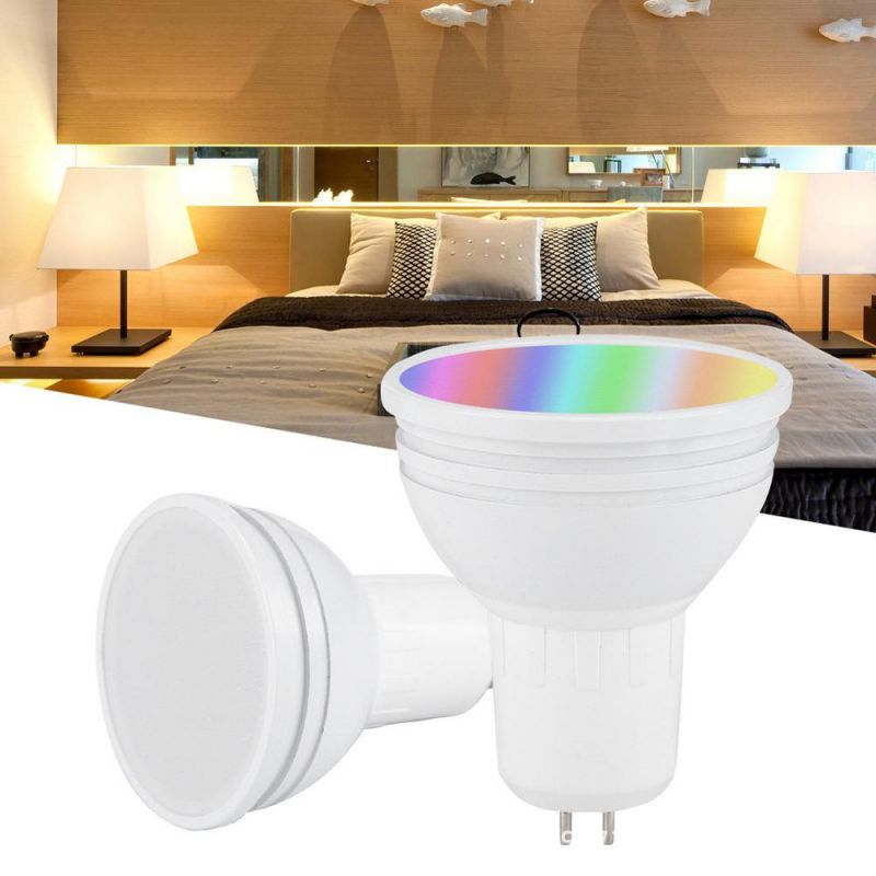 Smart Lights Indoor LED Spotlight 4W MR16 RGB+CCT LED Spotlight with Smart Phone APP Control 2700-6500K