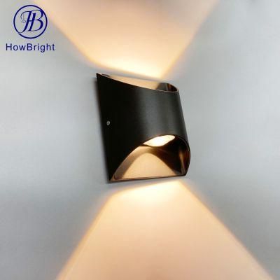 Waterproof Lighting Housing Surface IP54 Mounted Black/White Aluminum COB up and Down Outdoor Wall Light