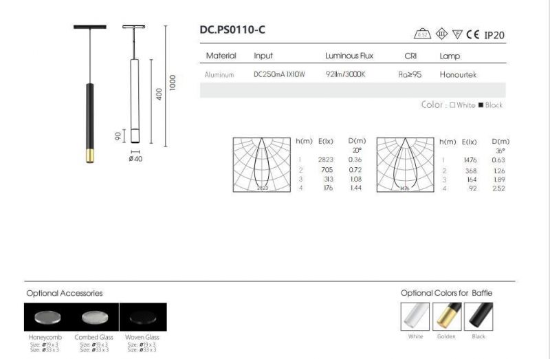 Slim Pendant Magnetic 48V 1*10W LED Track Hanging Light