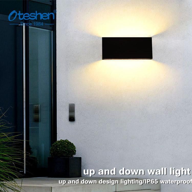 Oteshen 8W Outdoor Wall Lamp IP65 Design up and Down PC Wall Lighting Waterproof Surface Mounted Outdoor Lighting