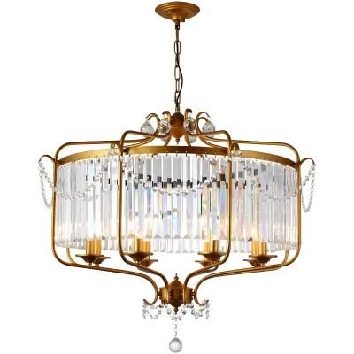 Stainless Steel K9 Crystal Fancy Gold Crystal Hangling Chandelier