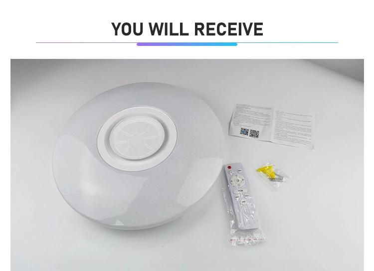 Multi-Function Eco Friendly Smart RGB Ceiling Light with Remote Control