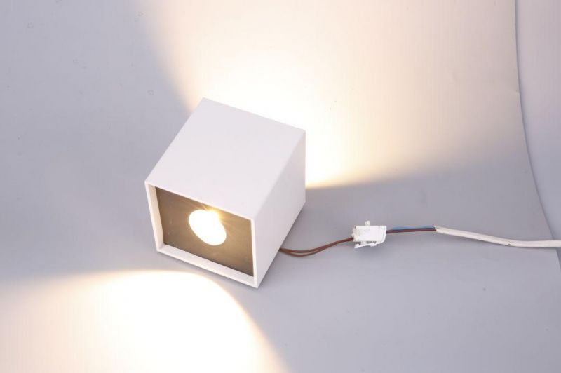 Aluminum Interior LED Cube Wall Lamp Up Down Wall Lights/Sconces Indoor Surface Mounted