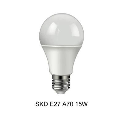 15W E27 Factory Wholesales Cheap LED Light Bulb Parts Plastic Spare Part LED Bulb Light SKD