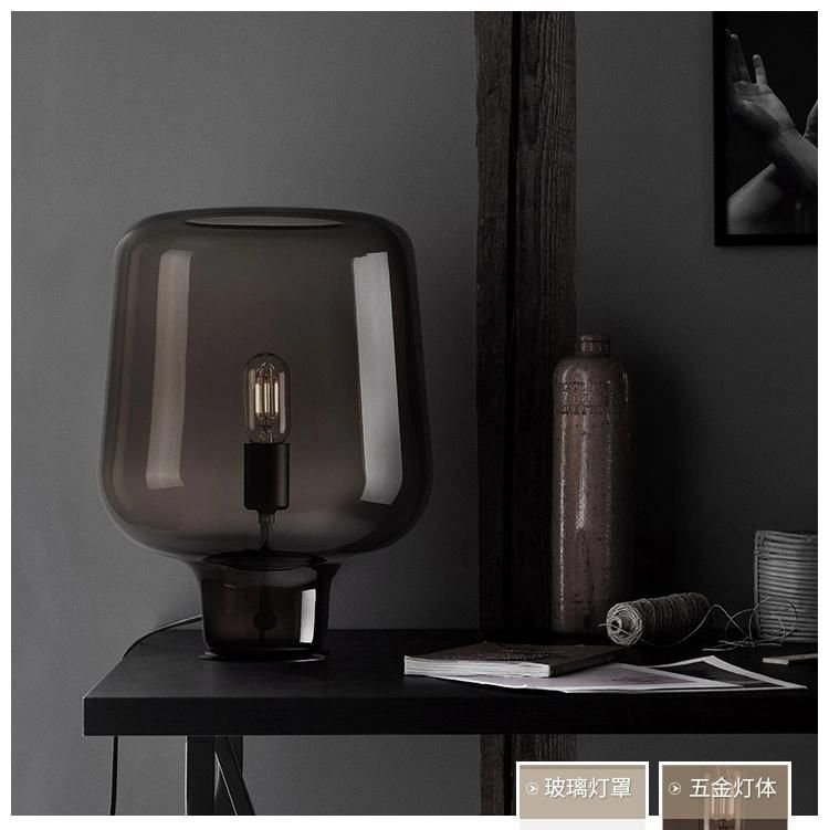 Nordic Post-Modern Designer Gray Glass Table Lamp (WH-MTB-225)