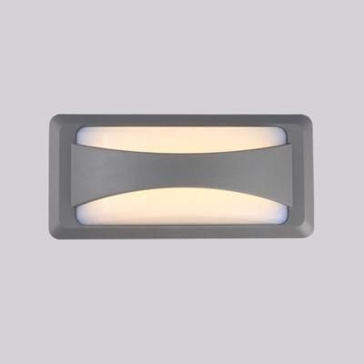 12W 2 Heads PC Waterproof Outdoor Garden LED Wall Lamp