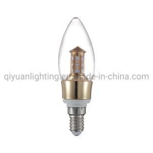 China Ningbo Manufacture LED Candle Light Without Tail with E14 Holder 3W, 4W, 5W