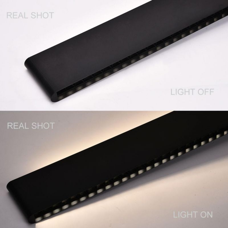Anti Glare Lens Design Power Coated Black 25mm Width Ultra Slim 1490mm 5FT 42W High Lumen LED Linear Light Linear