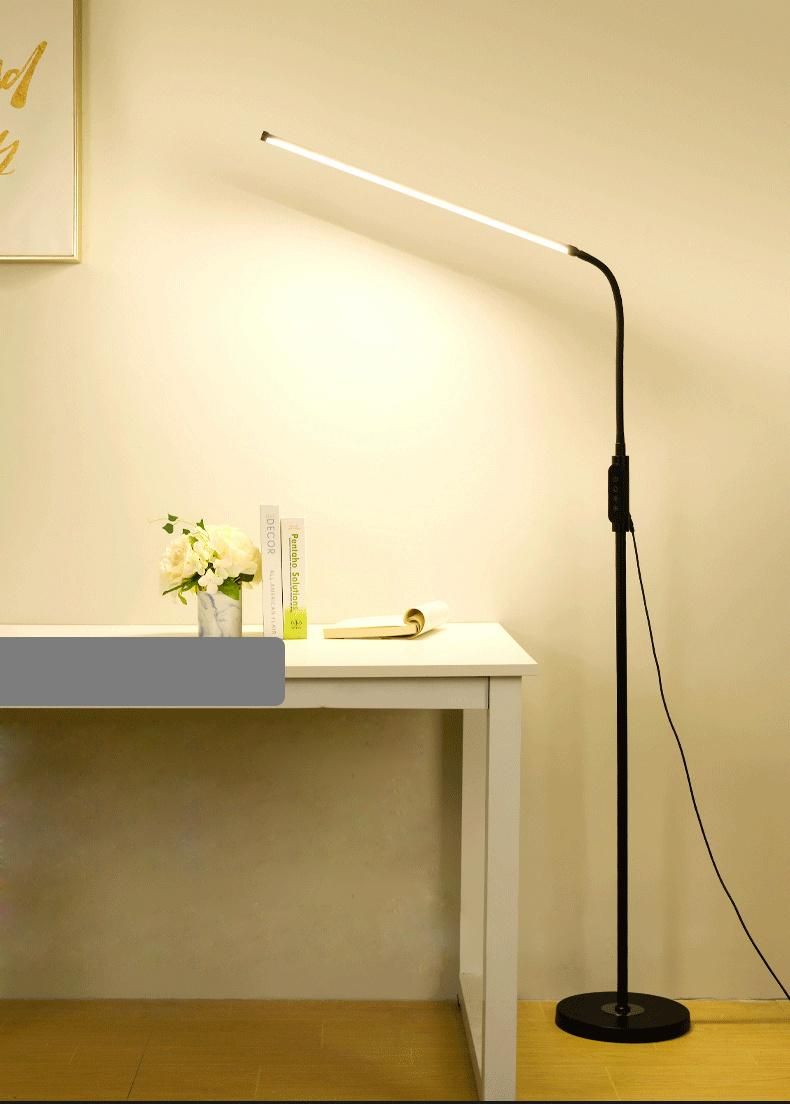 Decorative Metal Base Switch Morden Strip Light Source Simple Indoor LED Floor Lamp