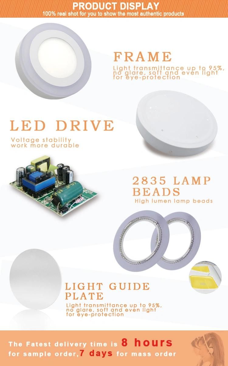Surface Mounted Square Double Color LED Panel Light