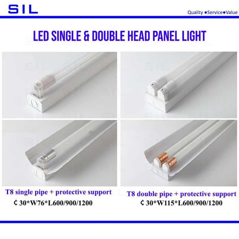 Hot Selling Super Bright Fluorescent Lamp Bracket T8 Lamp Tube 36W Double Tube with Cover Thickened Body LED Tube