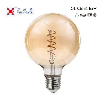 Decorative Amber Glass G125 4W LED Bulb E27 B22 E26