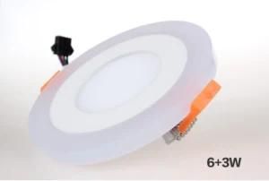 6+3W 9+3W 12+3W 18+6W Round Double Color LED Panel Lighting