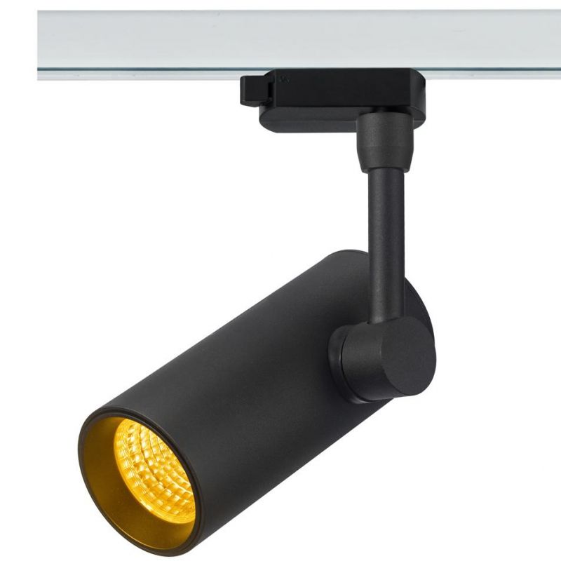 Commercial Adjustable 12W LED Lamp European Spotlight Ceiling Track Light Phase 2 COB Track Light