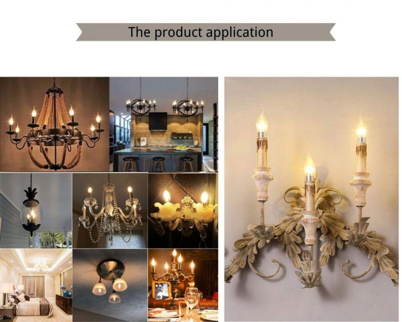 WiFi Control LED Filament Bulbs F35 F37 Flame Candle Lamp 4W E14 E27 Base Energy Saving LED Lamp with