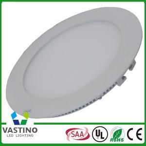 12W White Silver Ultrathin Slim Round LED Panel