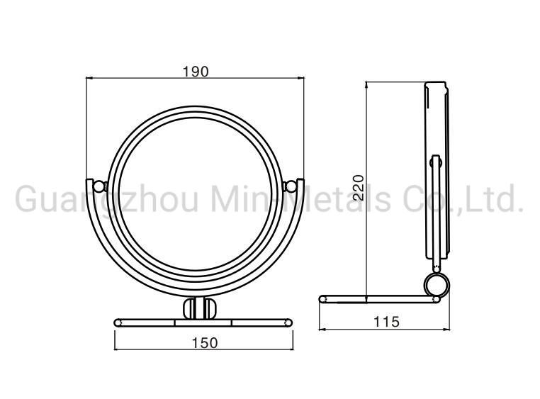 Stainless Steel LED Cosmetic Magnifying Mirror Mx-Hy1178