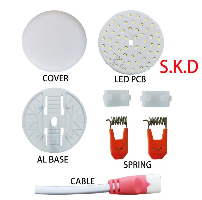24W Round LED Light Panel LED Recessed Downlight Ceiling Lamps Lighting Grille Light Frameless Downlight