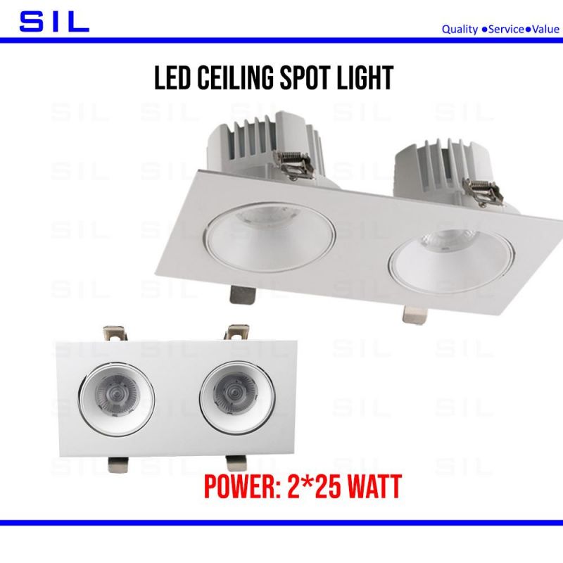 Hot Sale LED Spotlight 2X35 70W Indoor Spot Recessed COB Spot Light