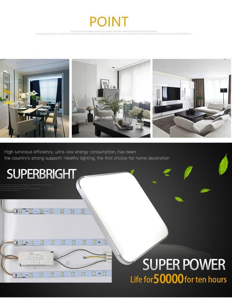 RGB Smart Ambient Light Square Flush Mount LED Ceiling Light for Living Room Office