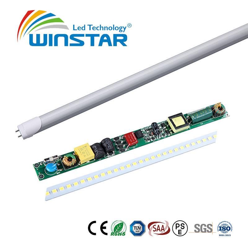 EMC Driver 0.6m 8W LED Tube Light Flicker Free