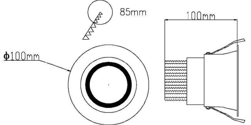 Popular Different Size Round LED Recessed Down Light with Different Wattage