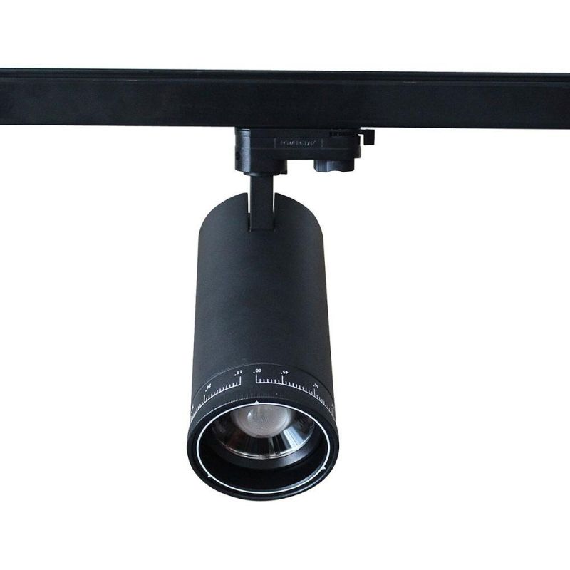15W 20W 25W 30W 35W Zoomable LED Track Light ETL CRI90 CRI95 CRI97 Mini Narrow Beam Ceiling Zoomable COB LED Focus Spot Track Rail Light Tracklight LED Lights