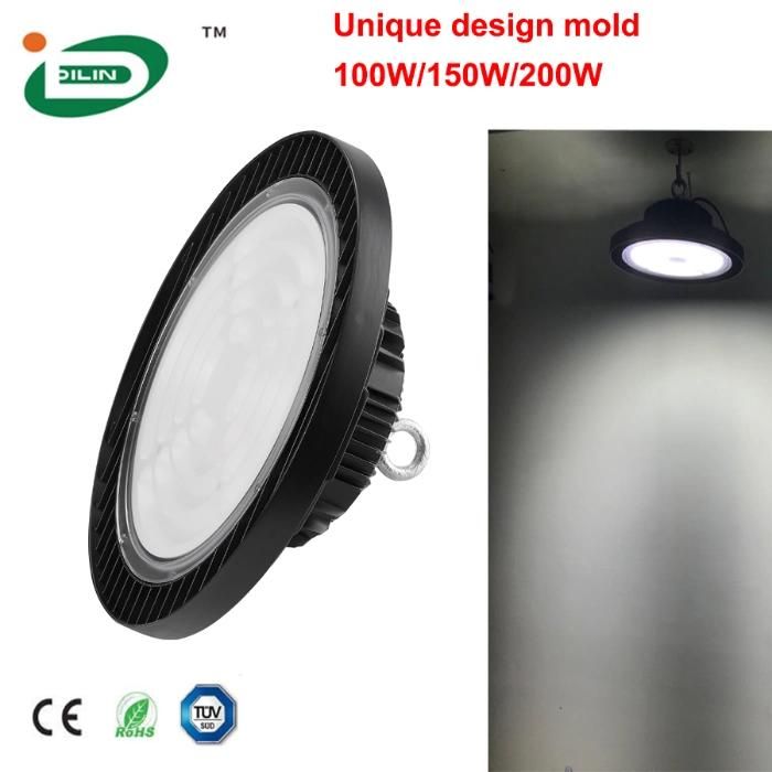 Kcd IP65 Waterproof 100W 120W 200W 250W Stadium UFO LED High Bay Light Luminaire