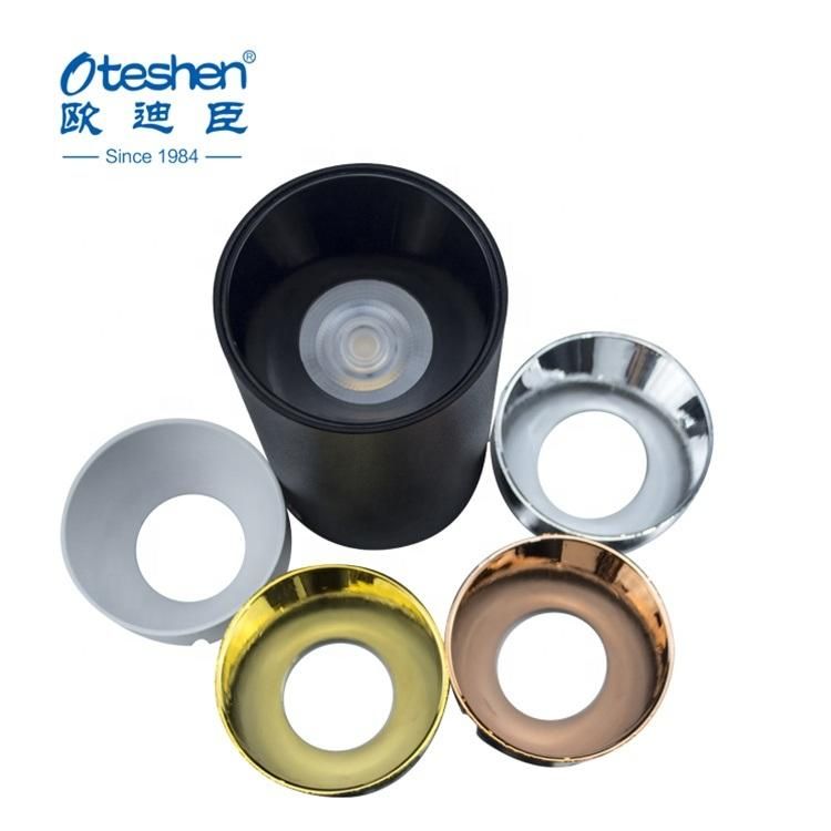 Oteshen Surface Downlight Fixture Anti Glare MR16 GU10 Spotlight Fixture Round Downlight Housing