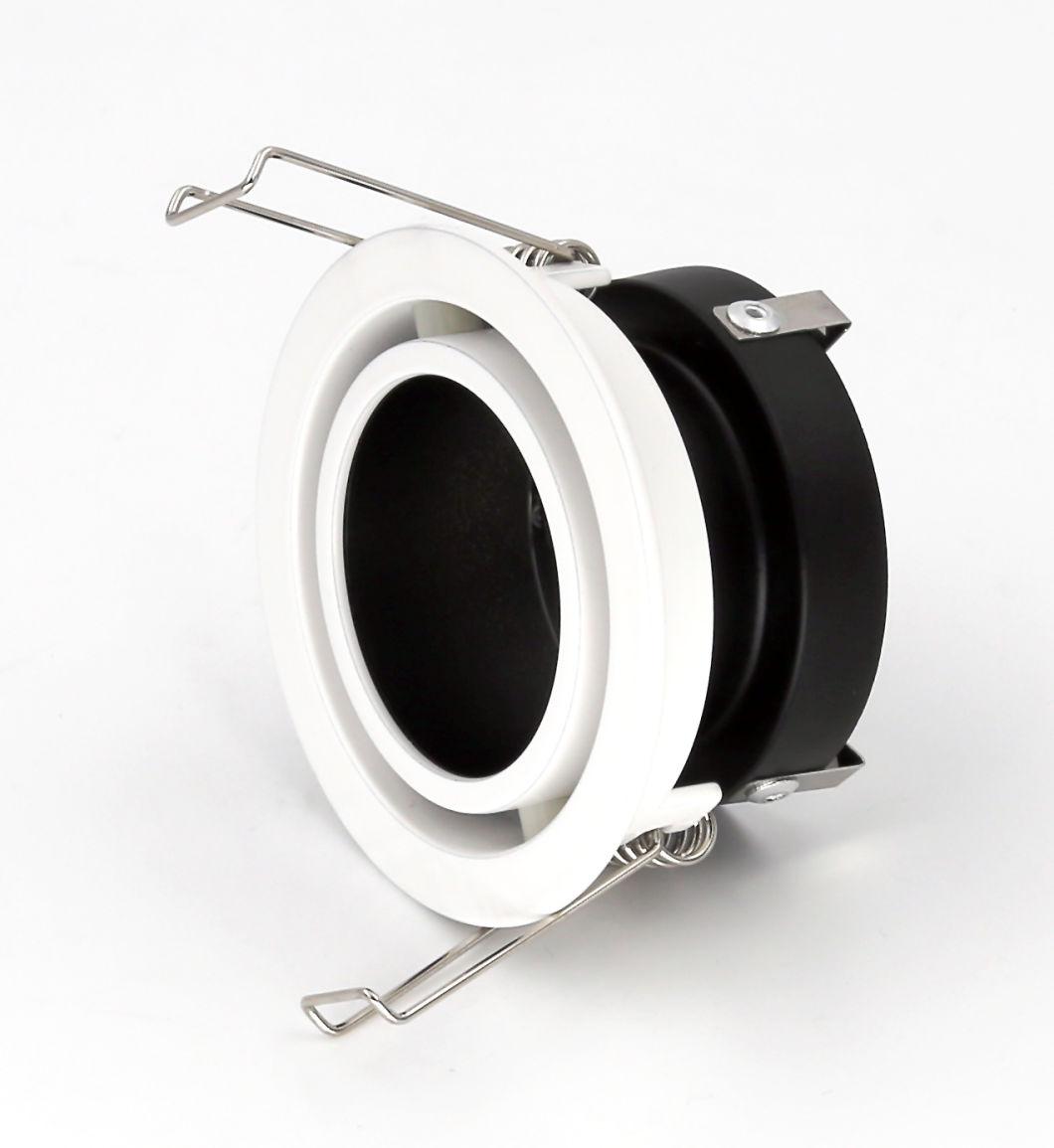 White-Black Adjustable Recessed Downlight Fixture Mounting Ring for Module