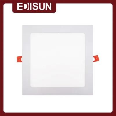New CE/ERP Regulation 100-240V 18W Recessed Square CCT Adjustable LED Slim Panel Lamp