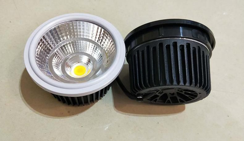 Embedded Downlight Single Head Round Adjustable Deep Anti-Glare Spotlight LED Down Lamp for Home Hotel Store Replaceable Light Source