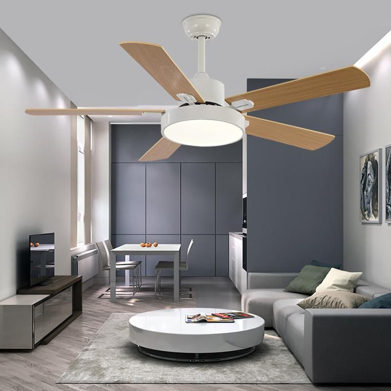 Solid Wood Oil Rubbed Bronze Damp Rated Ceiling Fan with Light