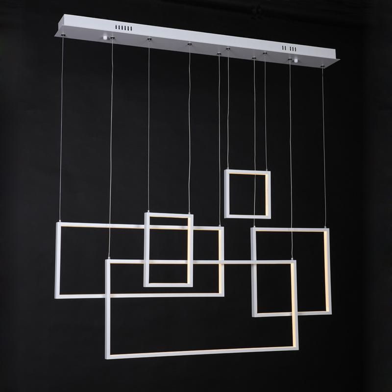 Modern Cube Aluminium LED Pendant Light Chandelier Squares