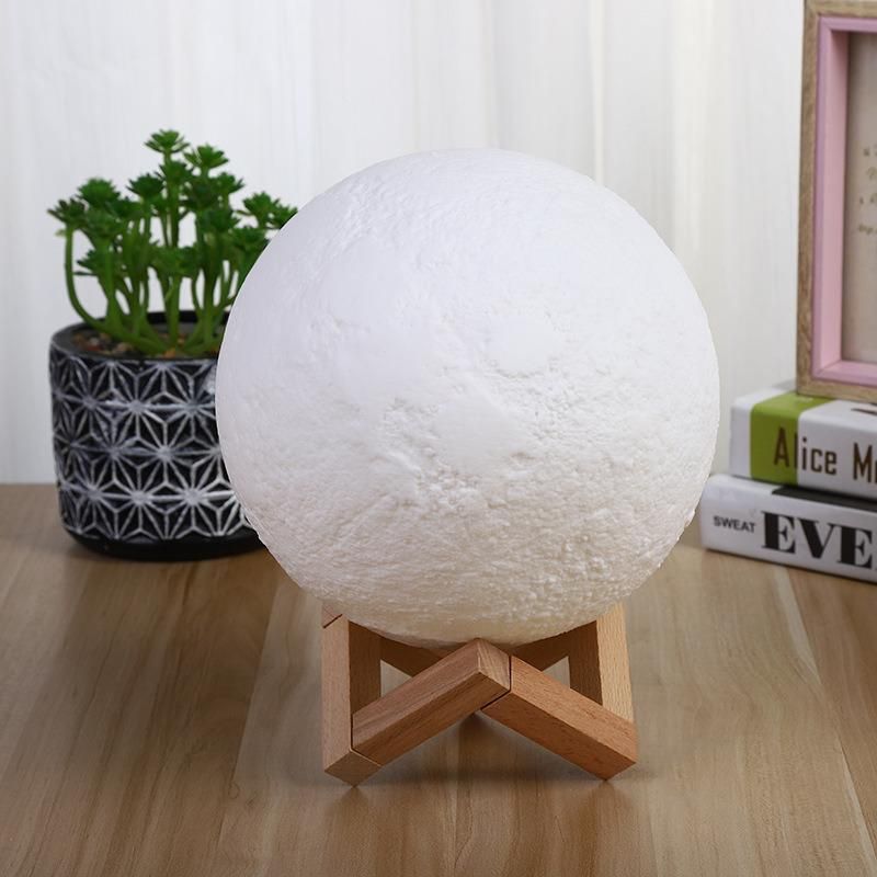 12cm 15cm 18cm 20cm 3D Moon Light Lamp Night Reading Light for Bed Room Decoration