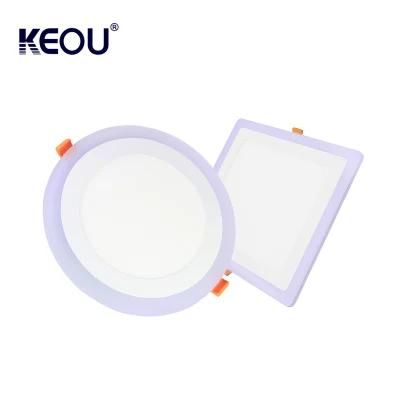 Keou Multi Color Thin Square Recessed LED Panel Light 6W 9W 16W 24W with SMD2835