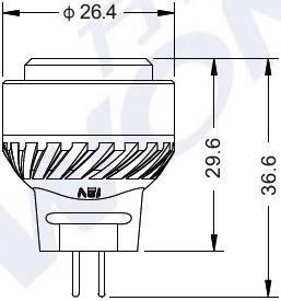 LED Spotlight Mr8 Lamp with 2.5W 9-16V AC/DC for Outdoor Lighting