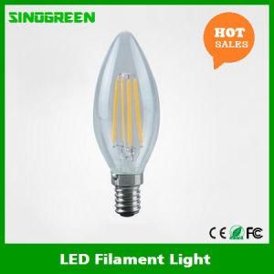 360 Degree 4W Ce RoHS UL E14 E12 E27 B22 Candle Bulb LED Incandescent Filament for Lamp