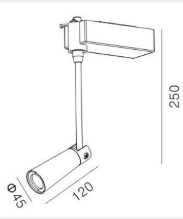 8W CREE LED Track Light with AC100-240V