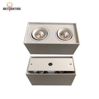 COB Adjust Angle GU10 Spot Lamp 30W Square LED Down Lights Surface Mounted Ceiling Type 2X15W 2X10W