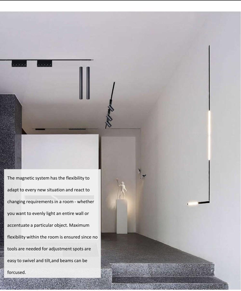 Magnetic Rail System Trimless LED Magnet Track Light
