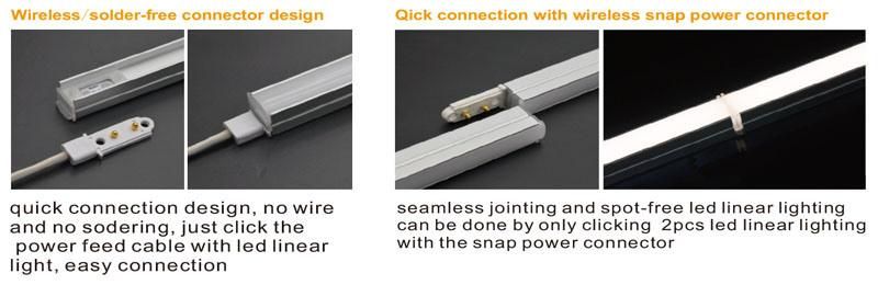 Seamless Jointing and Spot-Free Recessed LED Linear Lighting for Cabinet/Bookself/Display