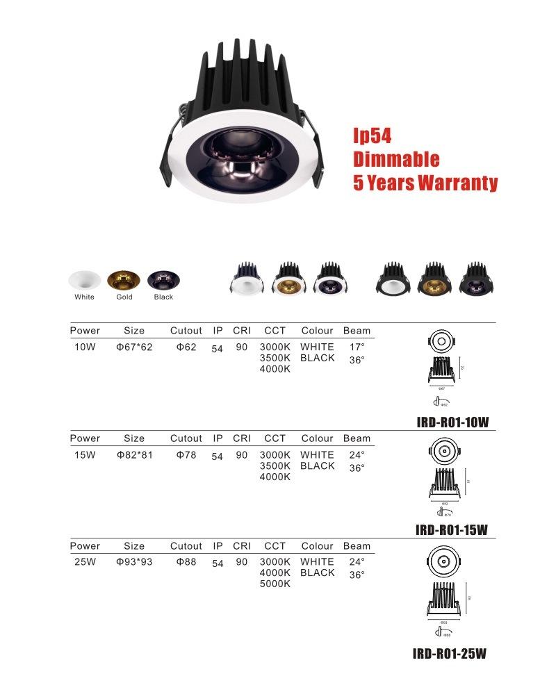 LED Down Light Patent Design LED Downlight for Popular in Europe Marketing LED Downlight