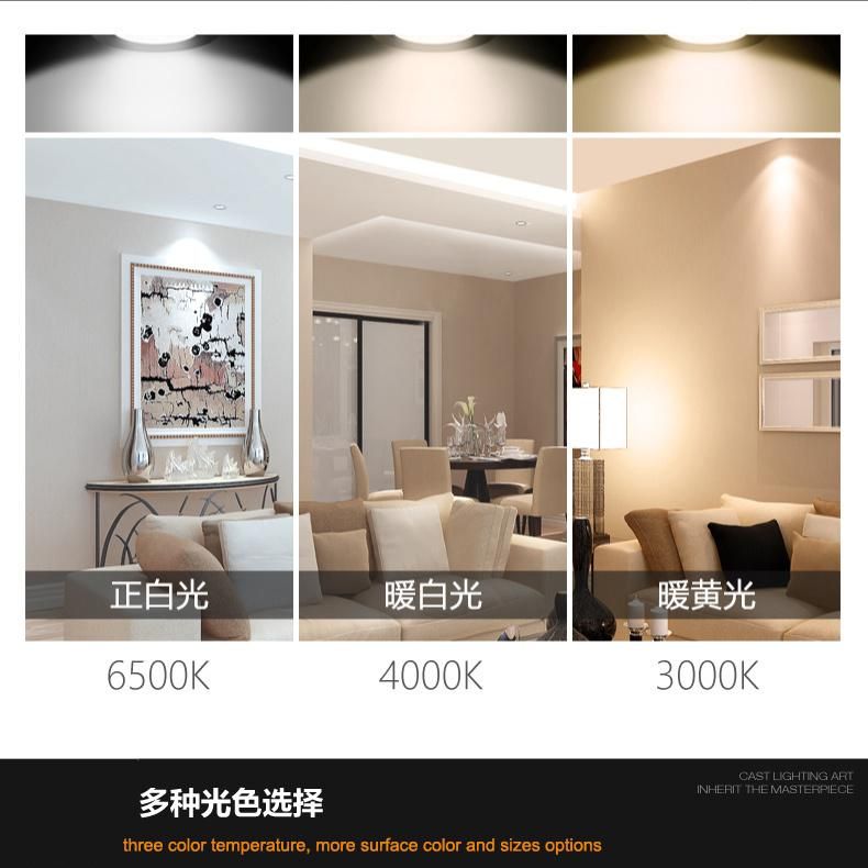 5W New Design Aluminum Trim Wholesale LED Down Light Spotlight for Hotel Room, Residentail and Apartment Room Projects
