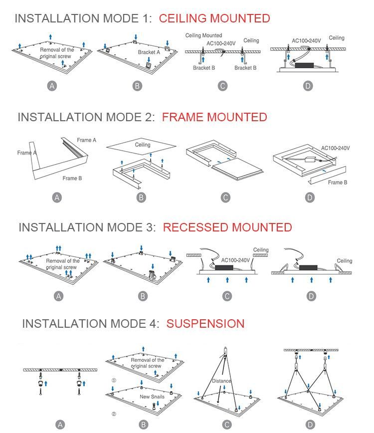 CCT Dimmable Square LED Ceiling Lamp1200*600mm