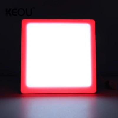 Square Down Light Lamp RGB Keou TUV CB Ce 16W Multi Color LED Ceiling Panel Frameless Light