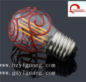 Color Print a Shaped Decorated LED Filament Bulb Energy Saving Bulb